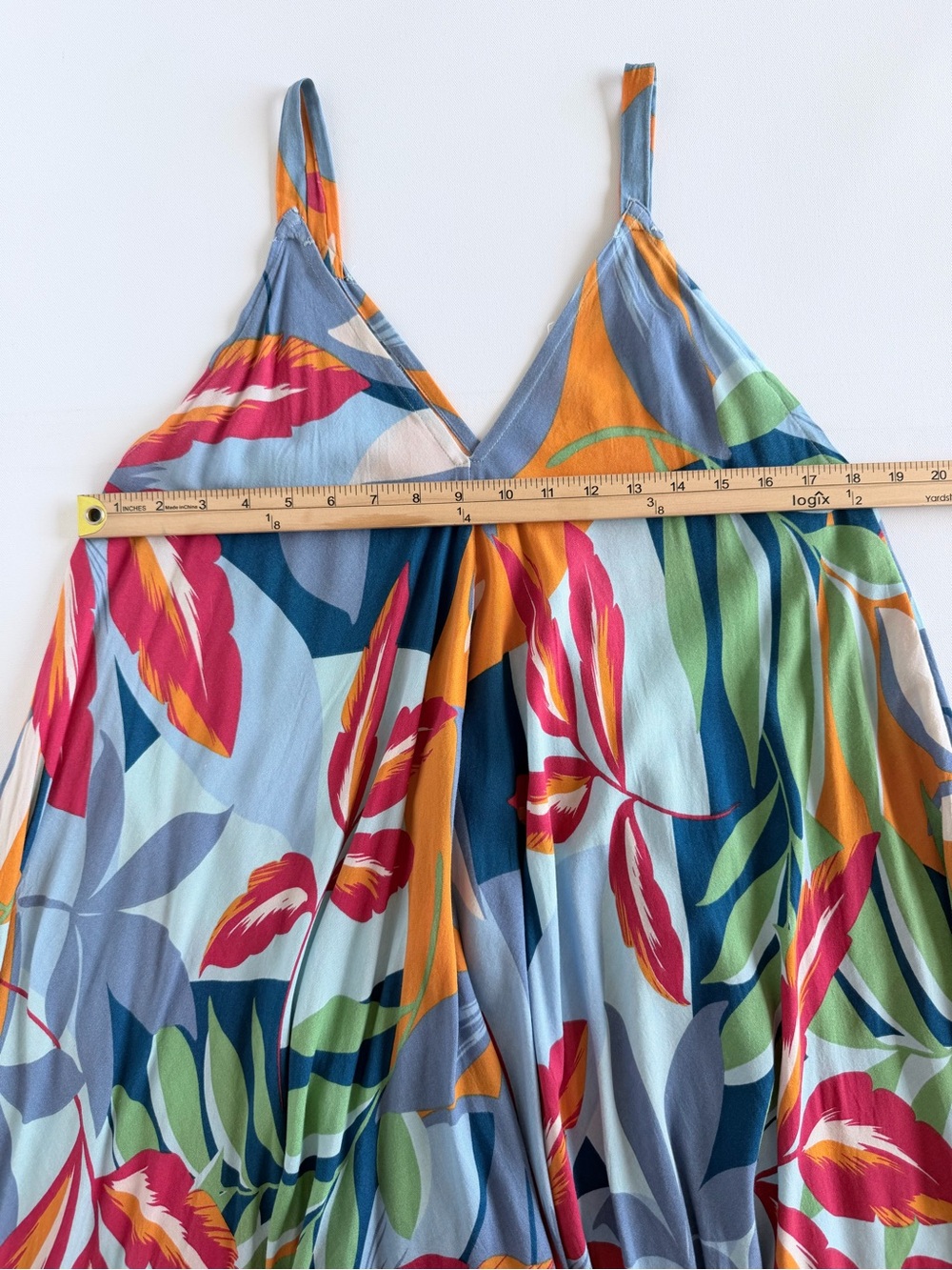 Goa Beachwear by Japna XS Tropical Handkerchief Maxi Dress Swim Cover Up - Picture 7 of 9